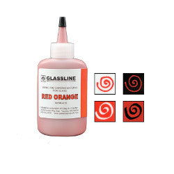 Glassline Fusing Paint Pen Red Orange - Stained Glass Express