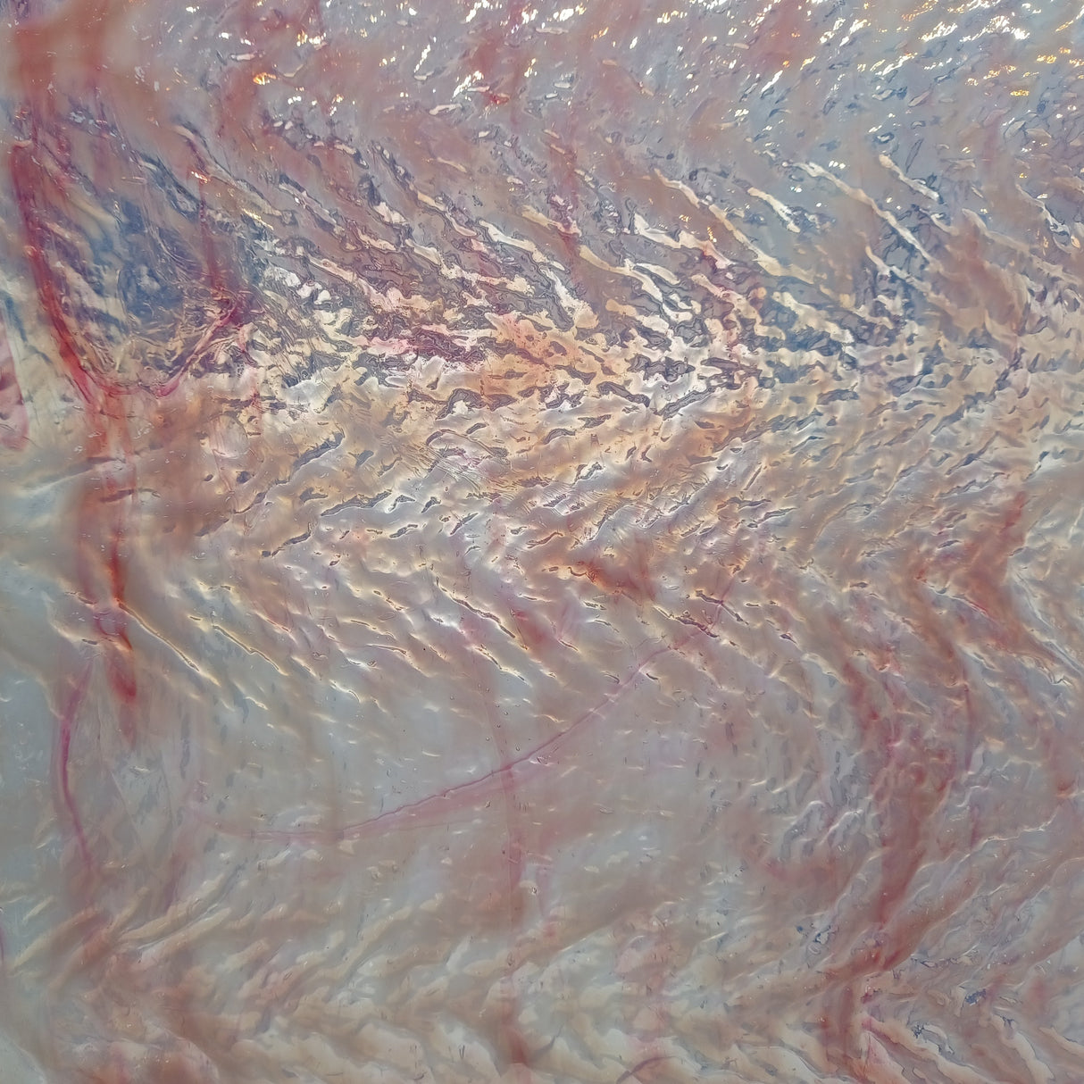 Gold Pink, White Opal Herringbone