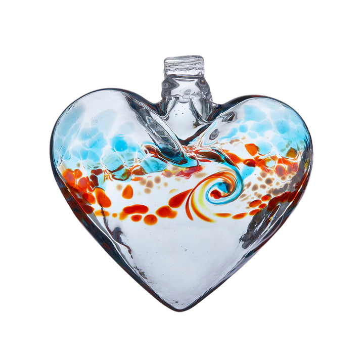 HEART VAN GLOW AQUA/ORANGE - Stained Glass Express
