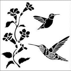 Hummingbirds Fusing Stencil - Stained Glass Express