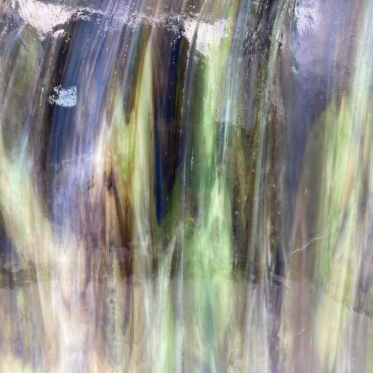 Dark Brown, Green and White Wispy Opal
