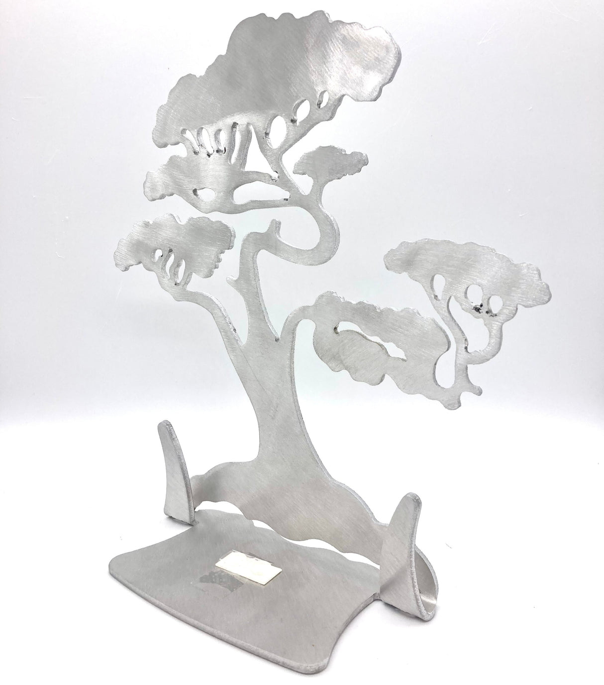 Acacia Brushed Aluminum Stand