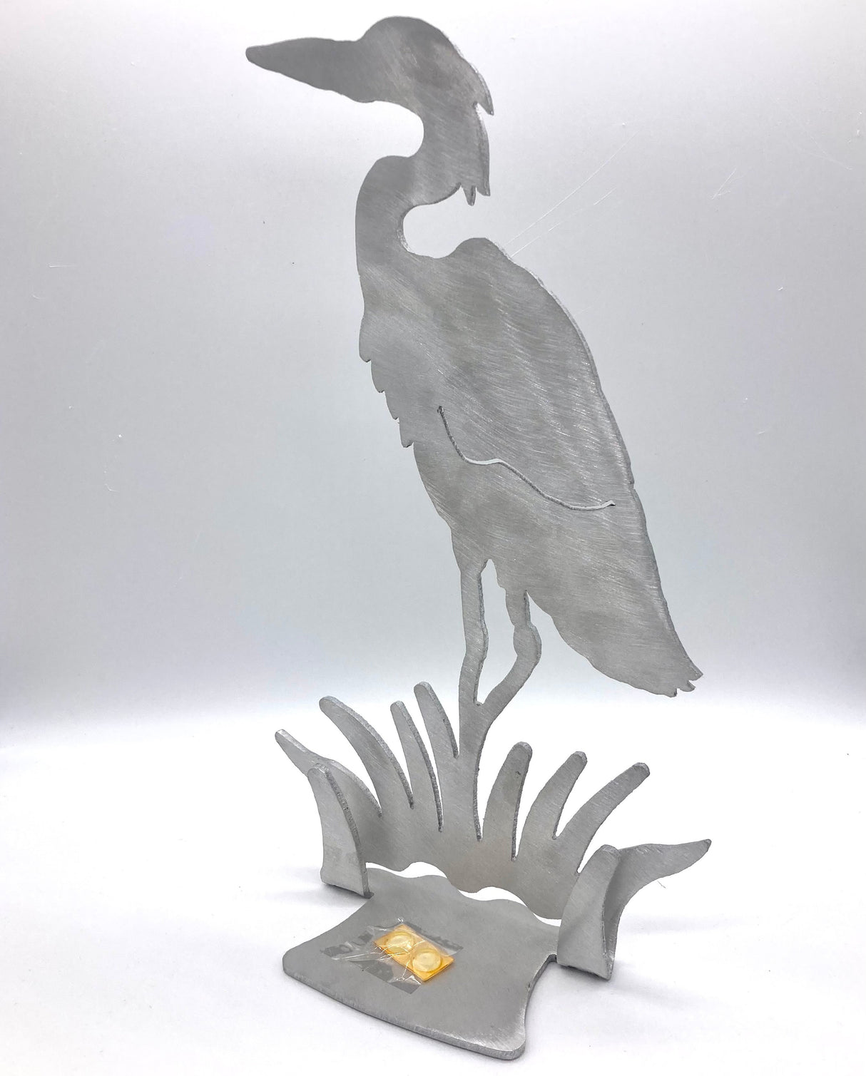Heron Brushed Aluminum Art Stand Large