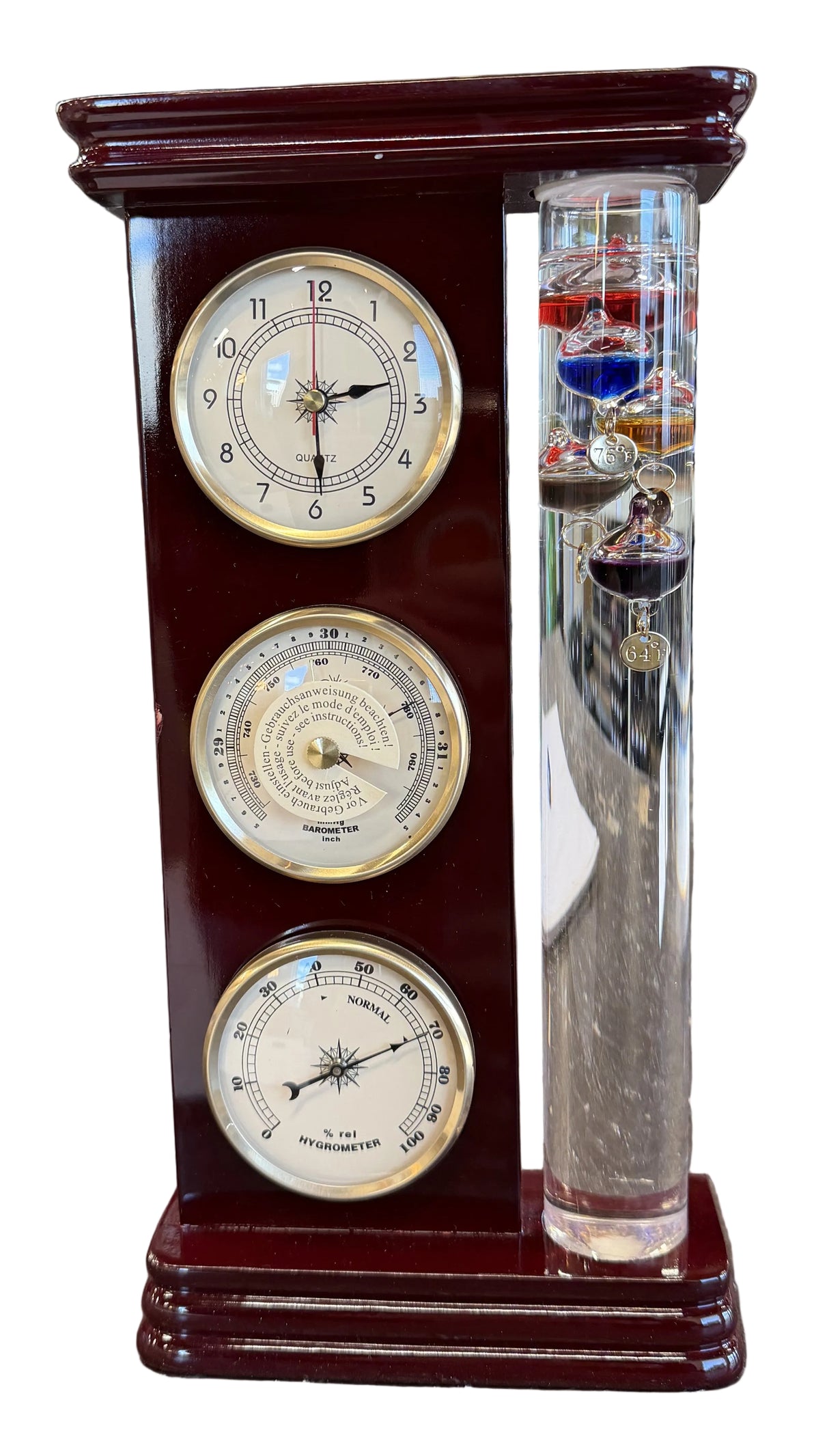 Galileo Designer Wood Galileo Thermometer