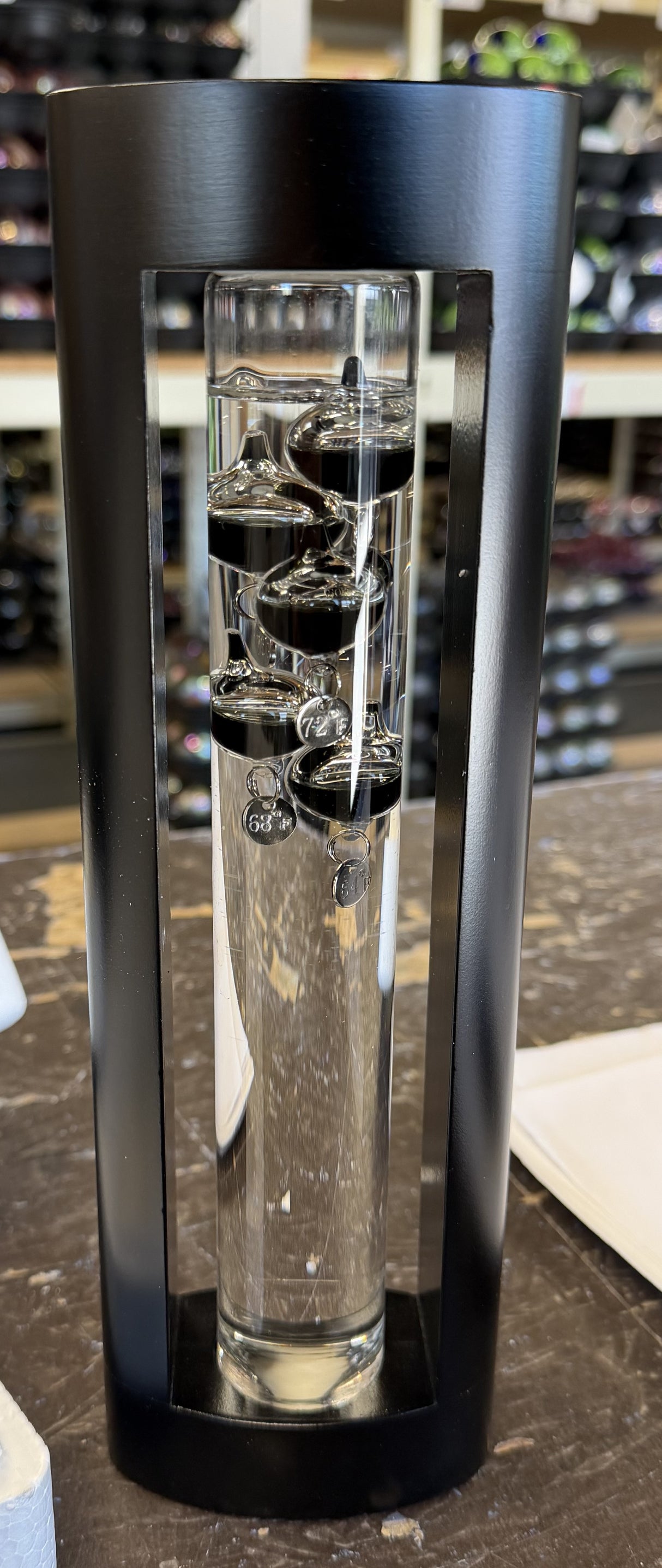 Galileo Designer Wood Galileo Thermometer
