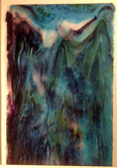 Ice White, Green, Blue & Purple Stipple - Stained Glass Express