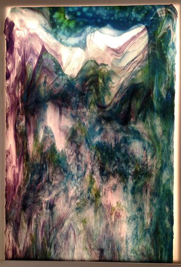 Ice White, Green, Blue & Purple Stipple - Stained Glass Express