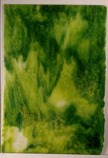 Ice White, Lime Green & Emerald Green Stipple - Stained Glass Express