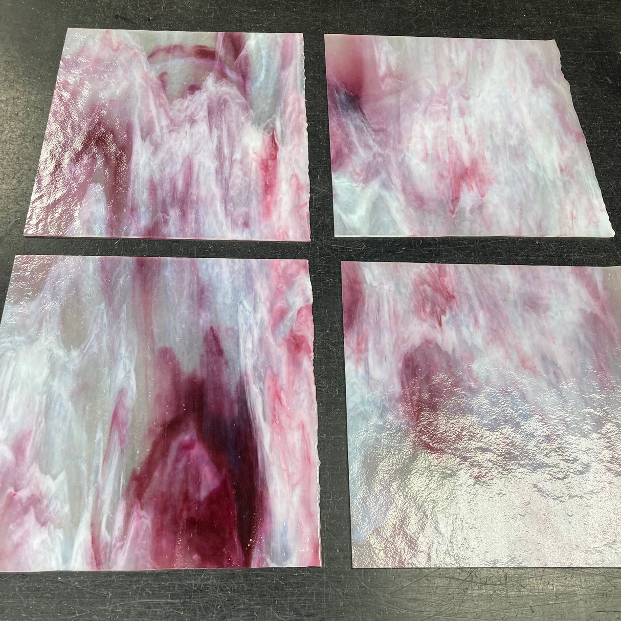 White Ice, Bubblegum, Gold Pink Stipple