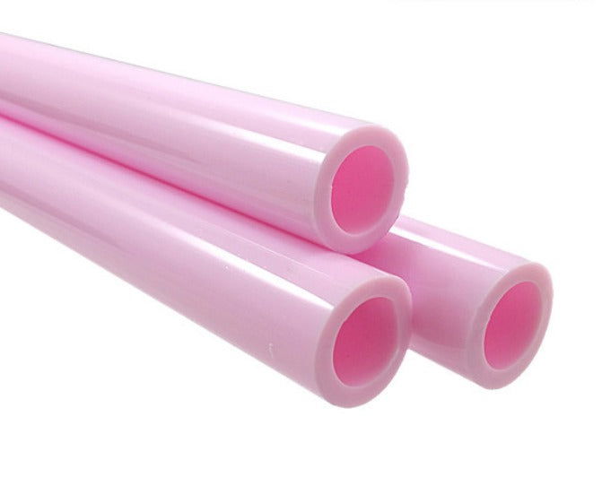 Imported Milky Pink 12mm Tube 33 COE - Stained Glass Express