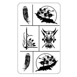 Indian Stencil Rub N Etch - Stained Glass Express