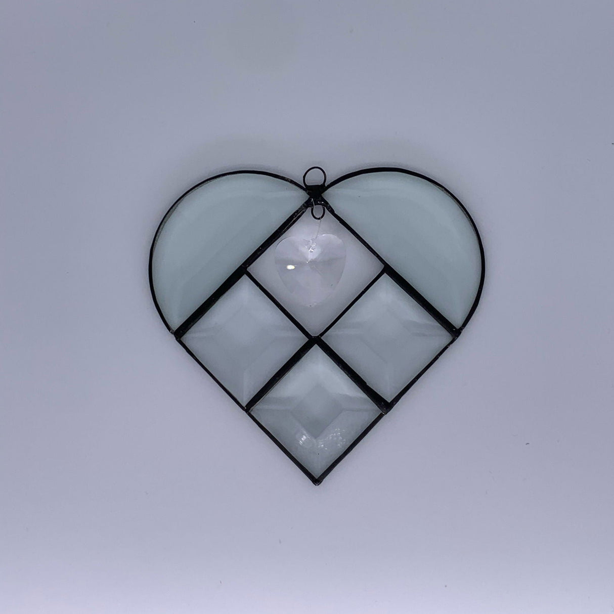 Inspiration Kit 7 Heart Bevel w/Crystal - Stained Glass Express
