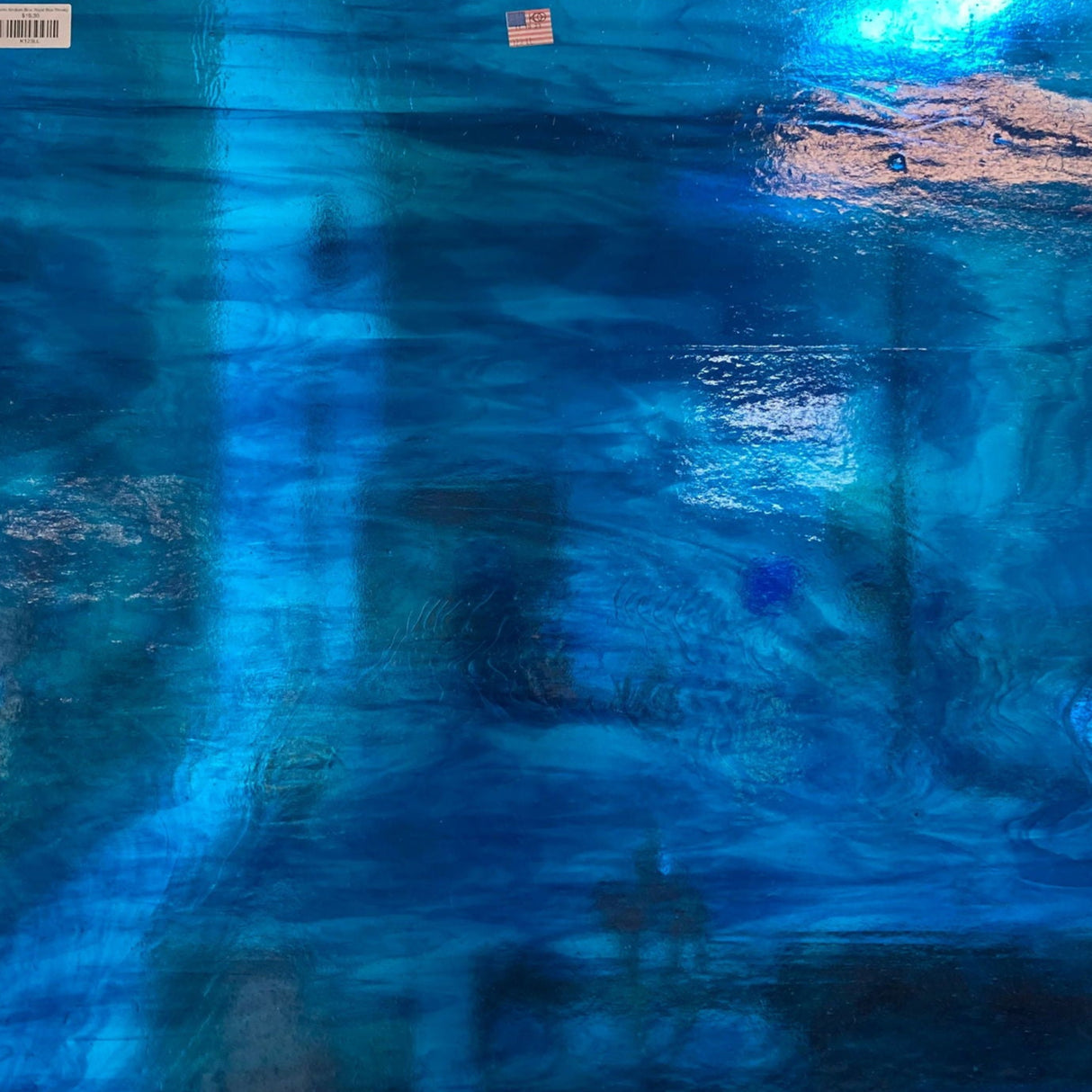 Kokomo Medium Blue, Royal Blue Streaky - Stained Glass Express