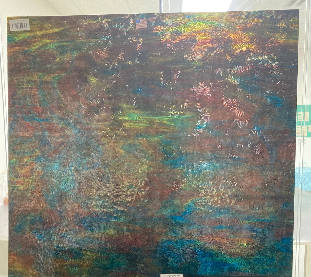 Kokomo Purple, Lime, Blue Streaky Vertigo - Stained Glass Express