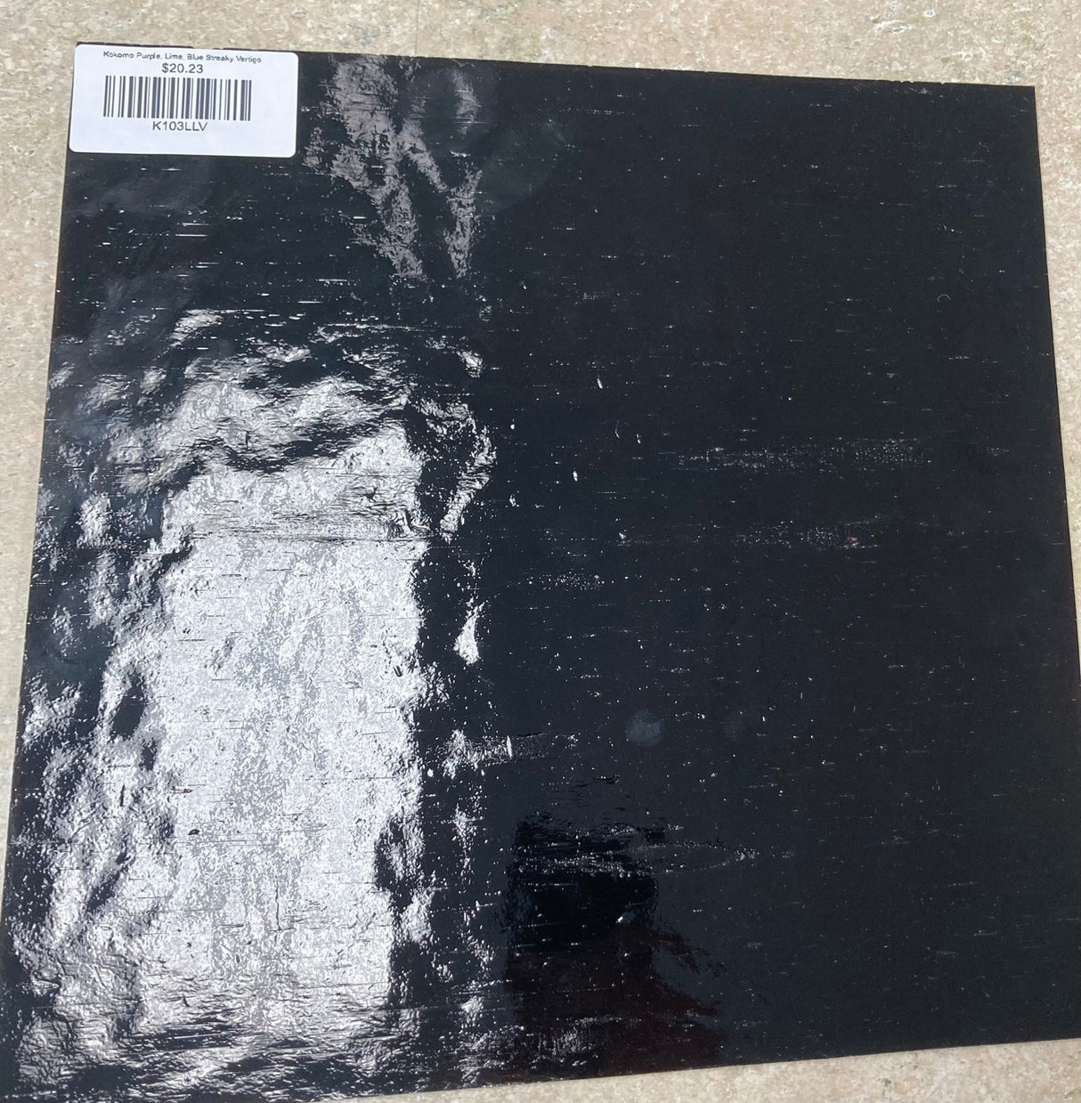 Kokomo Purple, Lime, Blue Streaky Vertigo - Stained Glass Express