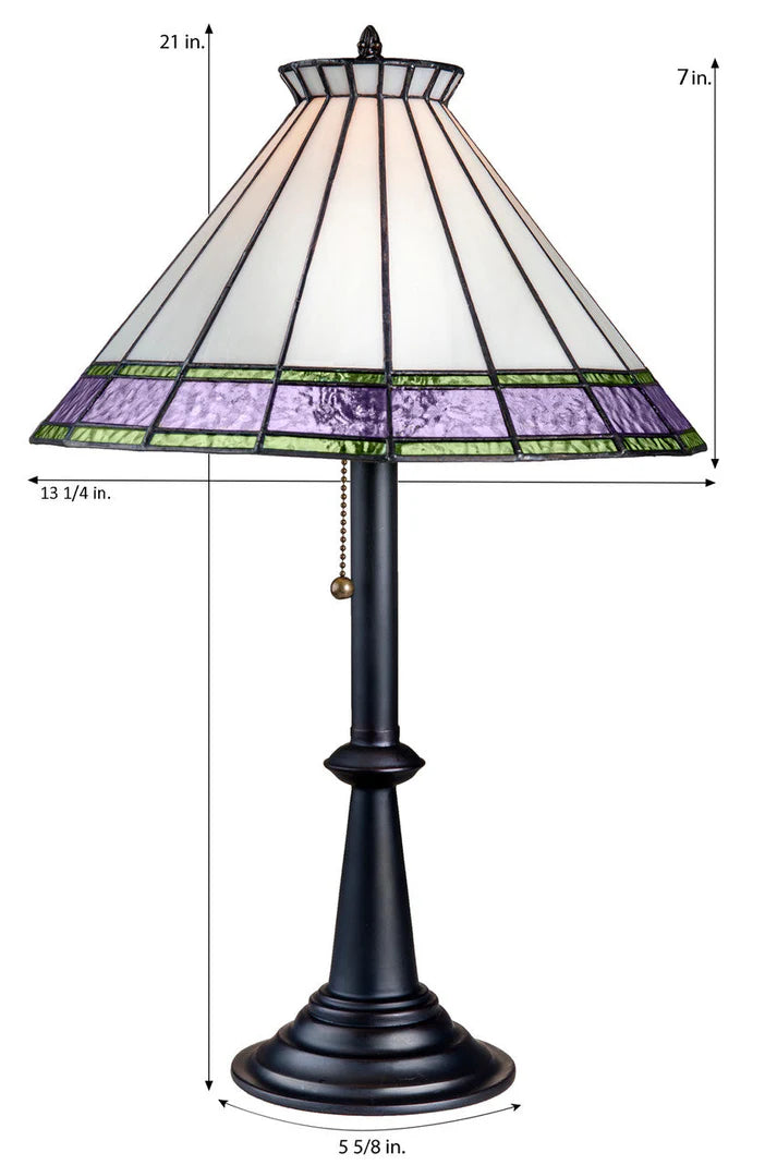 LAMP PURPLE SALEM IVORY