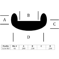 Lead Came, U Round 3/16" - Stained Glass Express