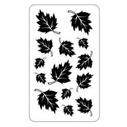 Leaves Stencil Rub N Etch - Stained Glass Express