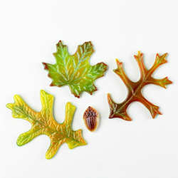Leaves and Acorn Frit Casting Mold - Stained Glass Express
