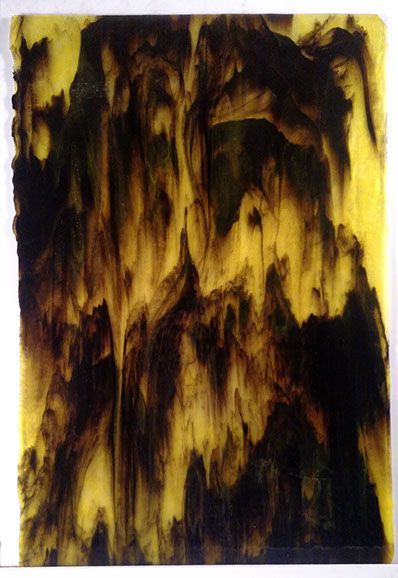 Lemon Yellow and Black Glass - Stained Glass Express