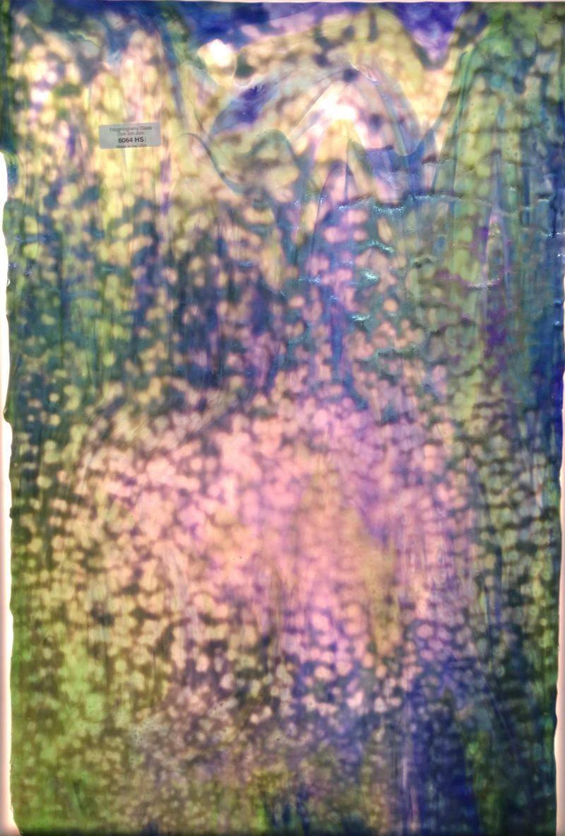 Light Blue, Dark Blue, Green Irid High Strike - Stained Glass Express