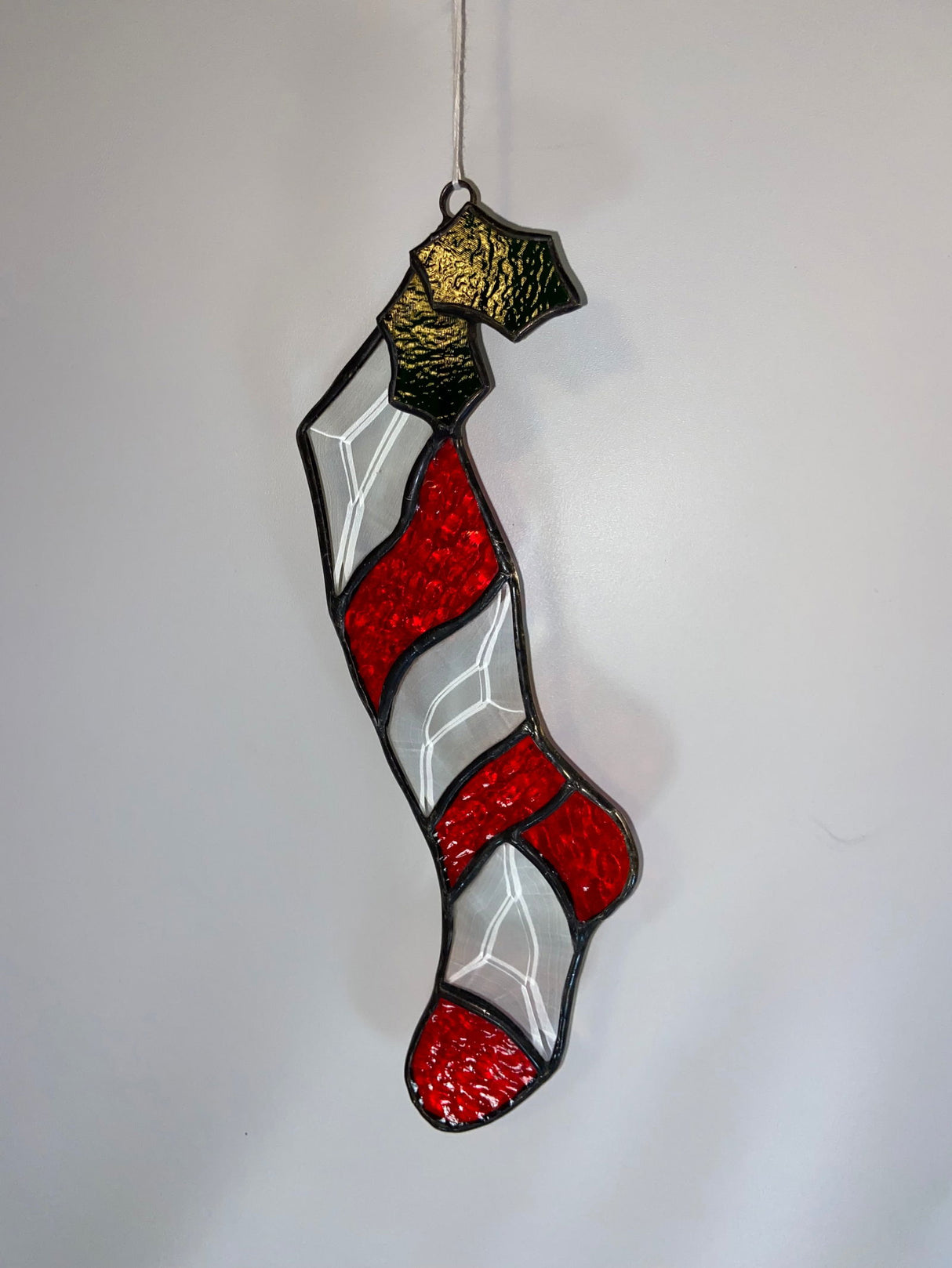 Long Stocking Christmas Suncatcher - Stained Glass Express