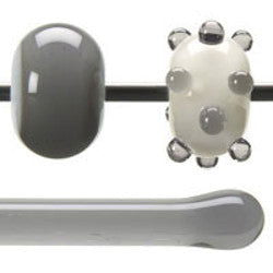 Lt Silver Gray Trans Thin Rod 90 COE - Stained Glass Express