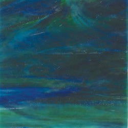 Med Green, Dk Blue & Wht Wispy Opal - Stained Glass Express