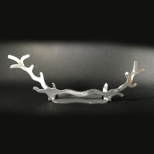Medium Branch Brushed Aluminum Art Stand