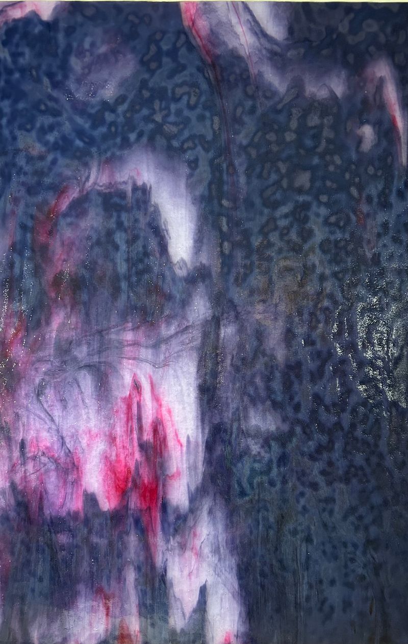 Neodymium, Dk Purple, Blue, Pink Stipple - Stained Glass Express