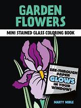 Book-Stained Glass Coloring Garden Flowers