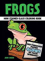 Book Stained Glass Coloring Frogs