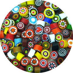 Opal Millefiori Assortment 104 COE Large - Stained Glass Express