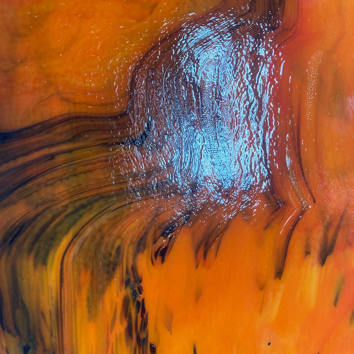 Orange Opal w/ Black Frit