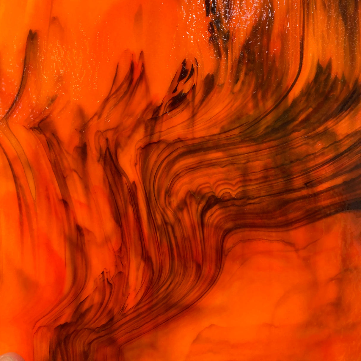 Orange Opal w/ Black Frit