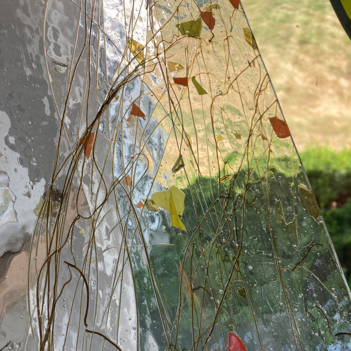 Orange, Yellow, Brown Streamers on Clear_3