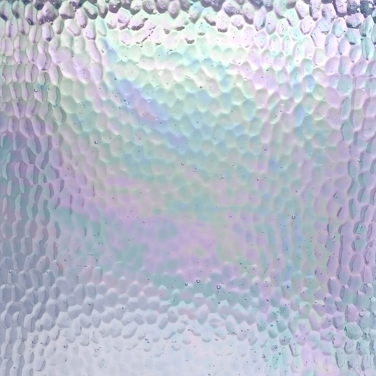 Pale Blue Hammered Iridescent