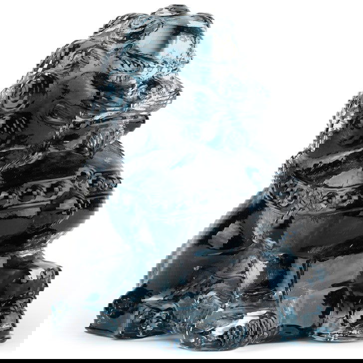 Paperweight Foo Dog Indigo - Stained Glass Express