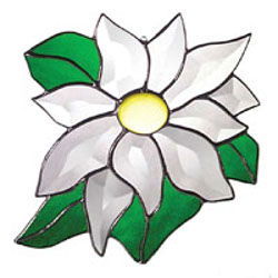 Poinsettia Bevel Cluster - Stained Glass Express