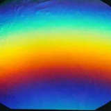 Rainbow on Smooth Clear Dichroic Glass 90 COE - Stained Glass Express