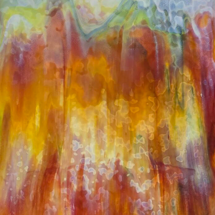 Red, Orange, Yellow on White with Green_6