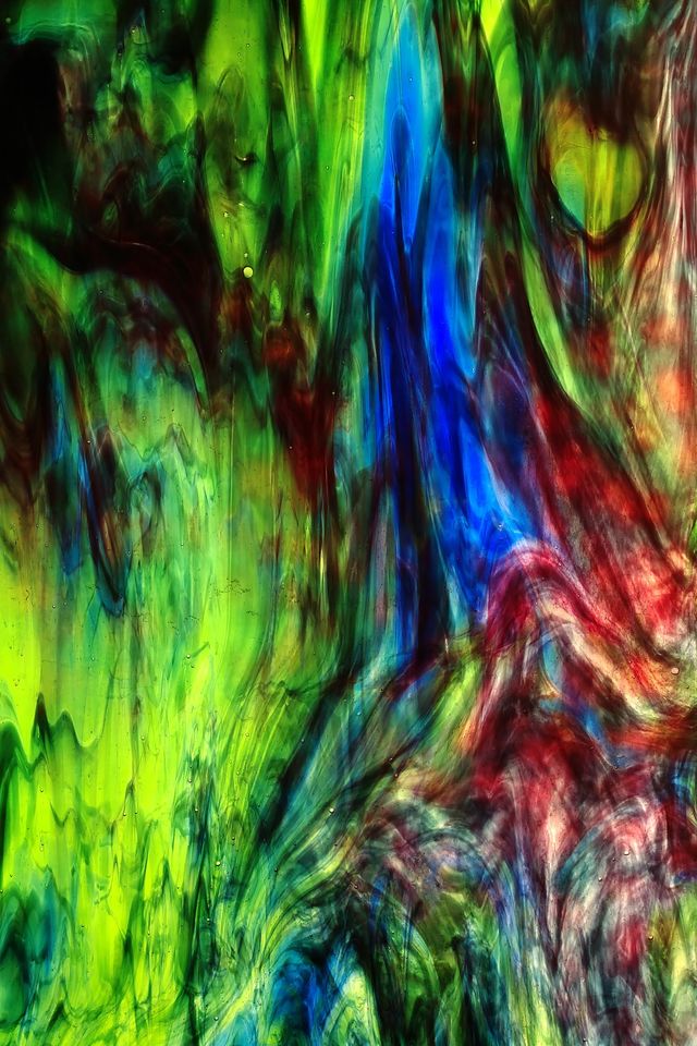 Red w/ Emerald Green & Cobalt Blue True Dichro - Stained Glass Express