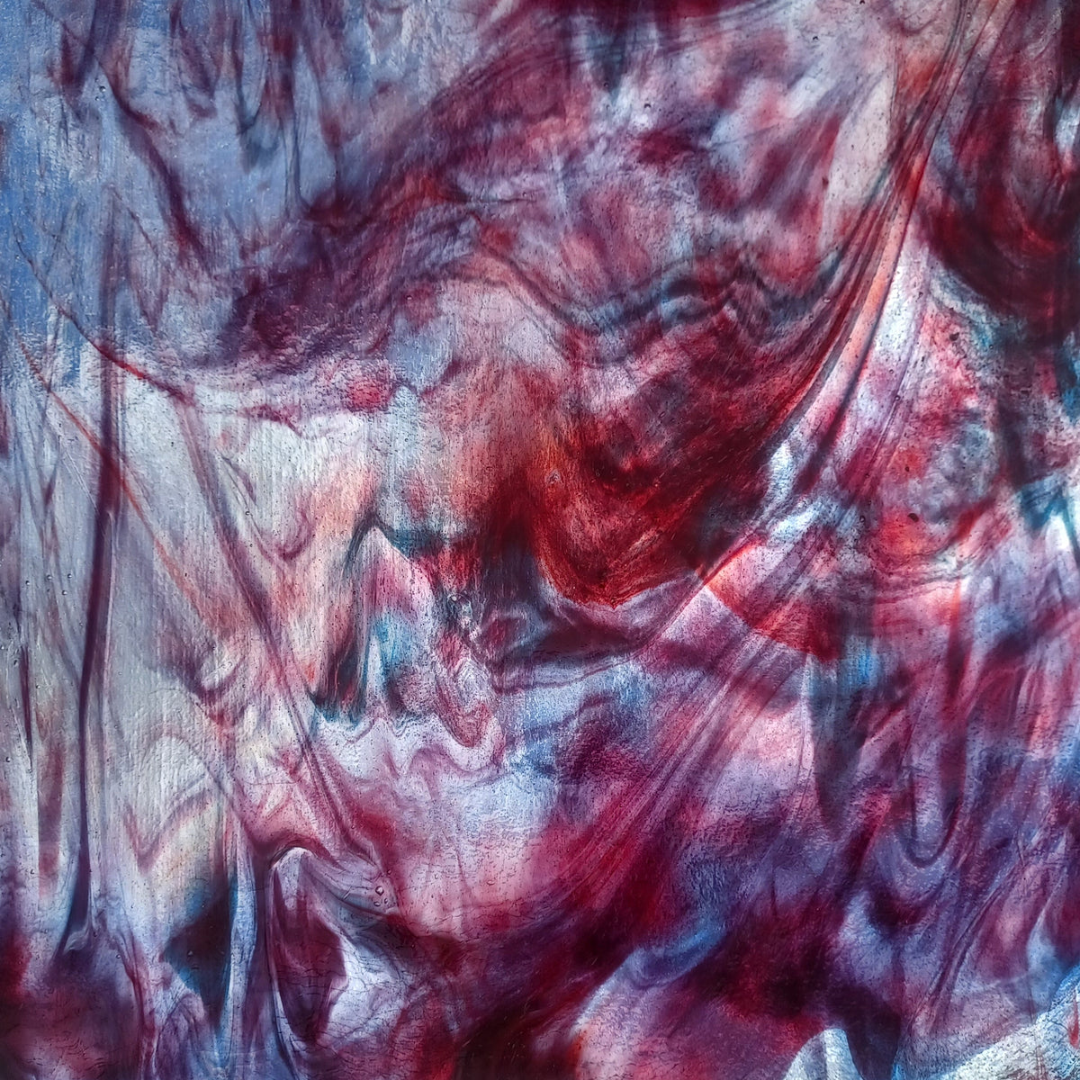 Red with Clear Wispy True Dichro