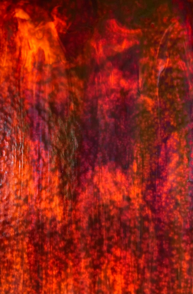 Rust Brown & Off White Irid - Stained Glass Express