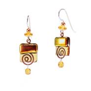 Earring Square Swirled