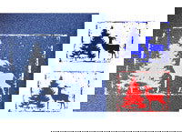 Simple Screen Pre-Burned Christmas Winter Scene - Stained Glass Express