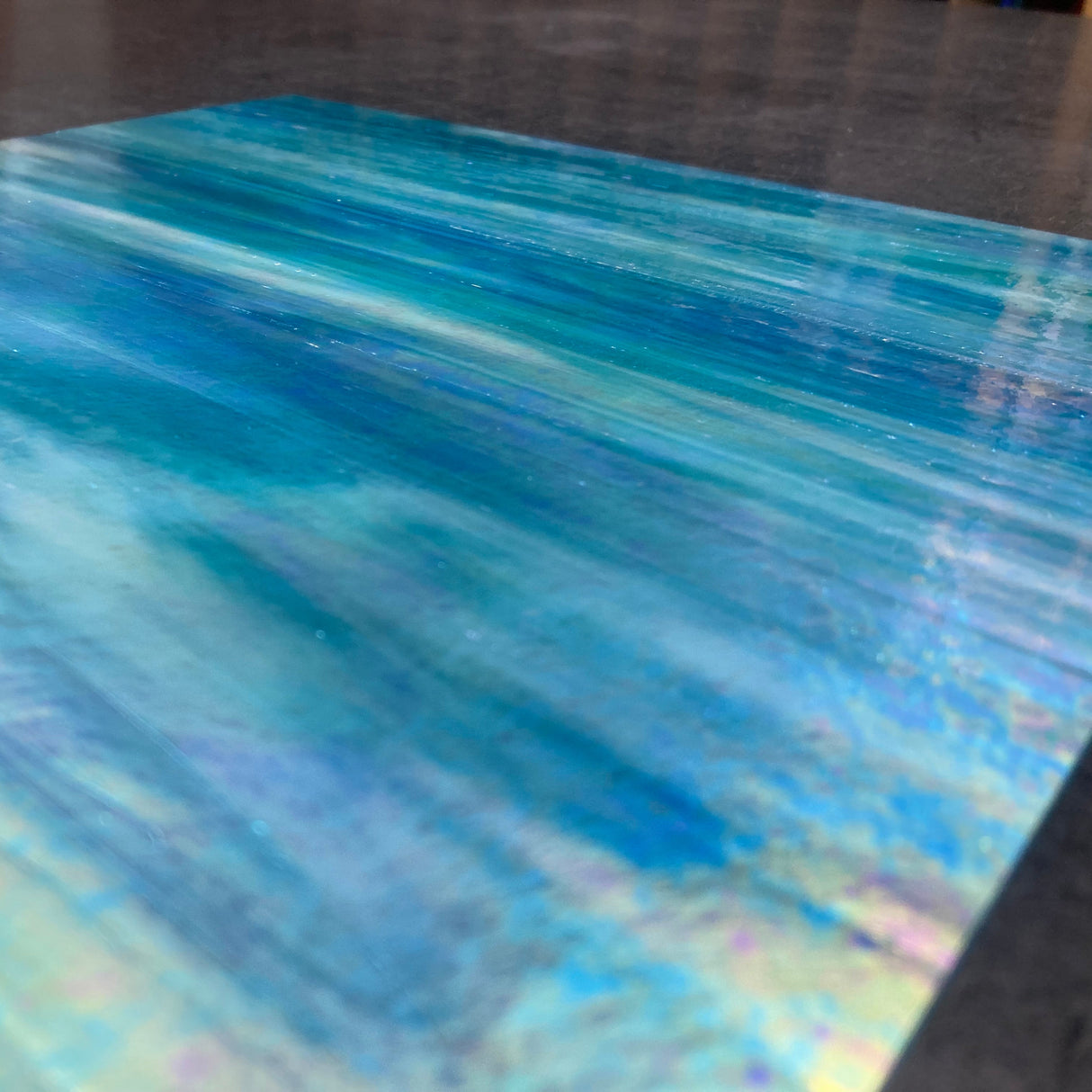 Sky Blue, White Wispy Iridized_3