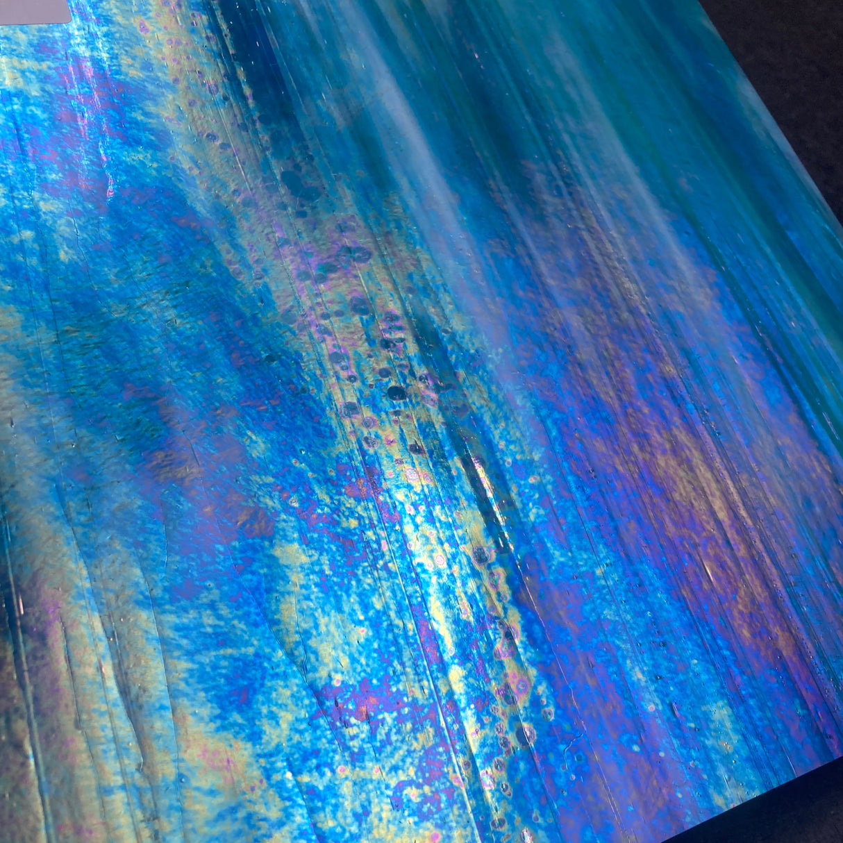 Sky Blue, White Wispy Iridized_4