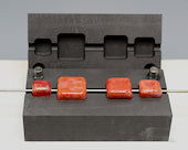 Small Square Tabs Graphite Bead Press - Stained Glass Express