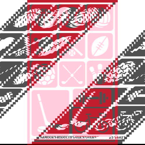 Sports Stencil Over 'N Over - Stained Glass Express